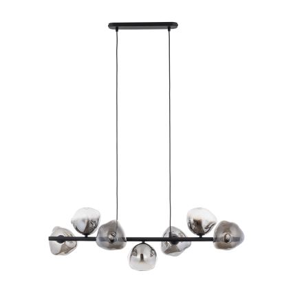 Brilagi - VULCANO cable-suspended pendant light 7xG9/8W/230V black/smoked black