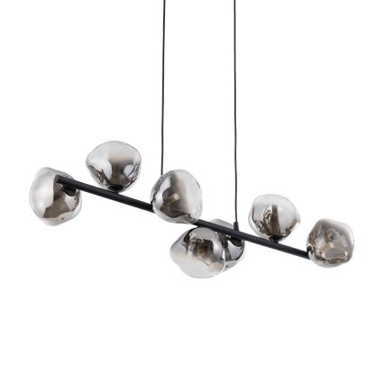 Brilagi - VULCANO cable-suspended pendant light 7xG9/8W/230V black/smoked black