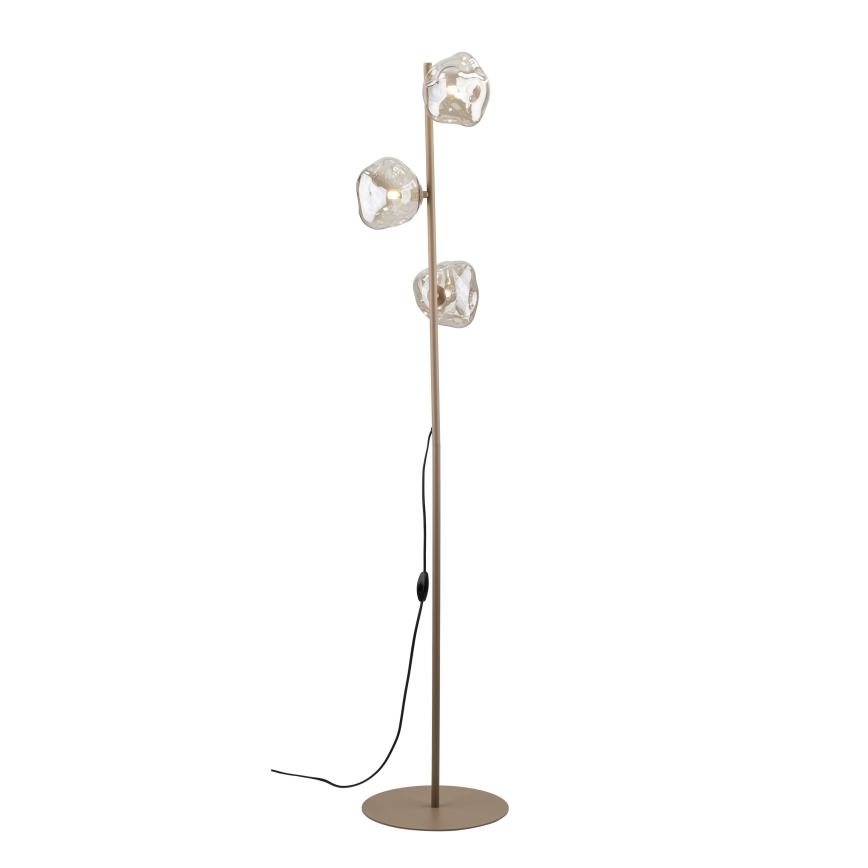 Brilagi - VULCANO Floor Lamp 3xG9/8W/230V Beige/Smoky Beige