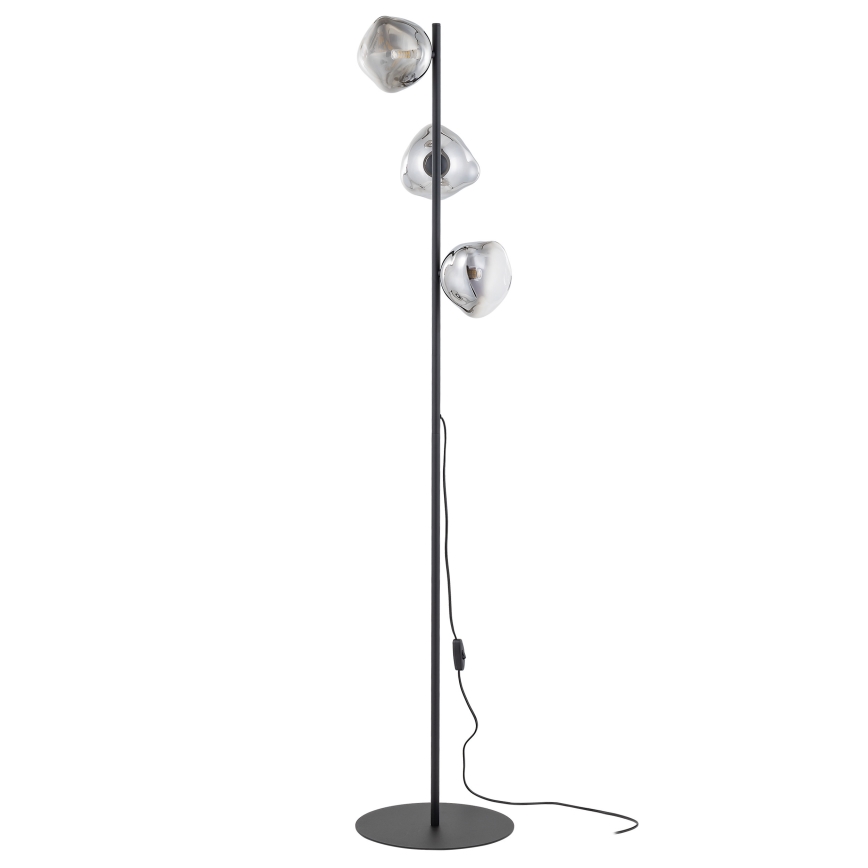Brilagi - VULCANO floor lamp 3xG9/8W/230V Black/Smoky Black