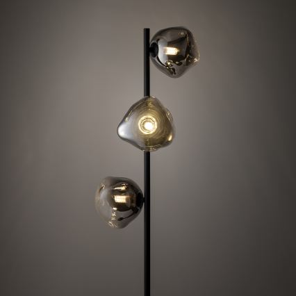 Brilagi - VULCANO floor lamp 3xG9/8W/230V Black/Smoky Black