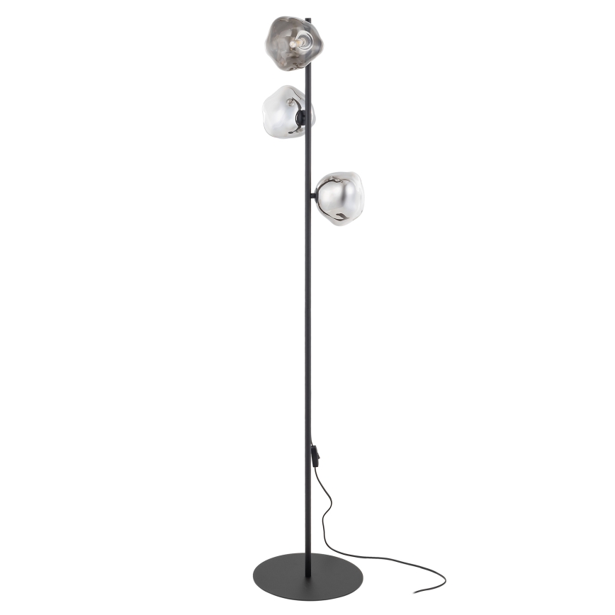 Brilagi - VULCANO floor lamp 3xG9/8W/230V Black/Smoky Black
