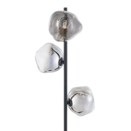 Brilagi - VULCANO floor lamp 3xG9/8W/230V Black/Smoky Black
