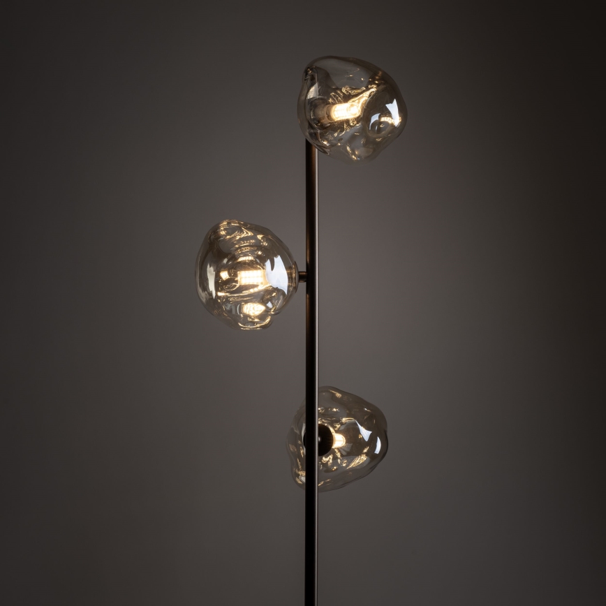 Brilagi - VULCANO floor lamp 3xG9/8W/230V brown/smoky beige