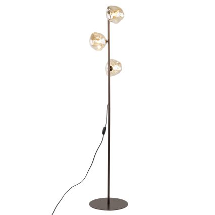 Brilagi - VULCANO floor lamp 3xG9/8W/230V brown/smoky beige