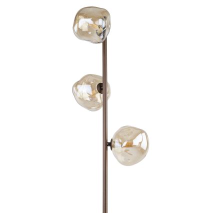Brilagi - VULCANO floor lamp 3xG9/8W/230V brown/smoky beige