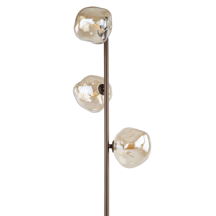 Brilagi - VULCANO floor lamp 3xG9/8W/230V brown/smoky beige