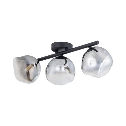 Brilagi - VULCANO flush-mounted chandelier 3xG9/8W/230V black/smoked black