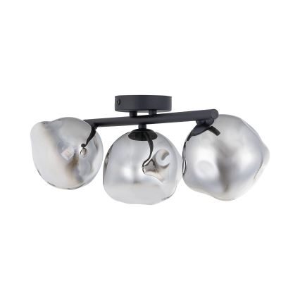 Brilagi - VULCANO flush-mounted chandelier 3xG9/8W/230V black/smoked black