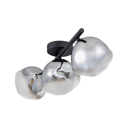 Brilagi - VULCANO flush-mounted chandelier 3xG9/8W/230V black/smoked black