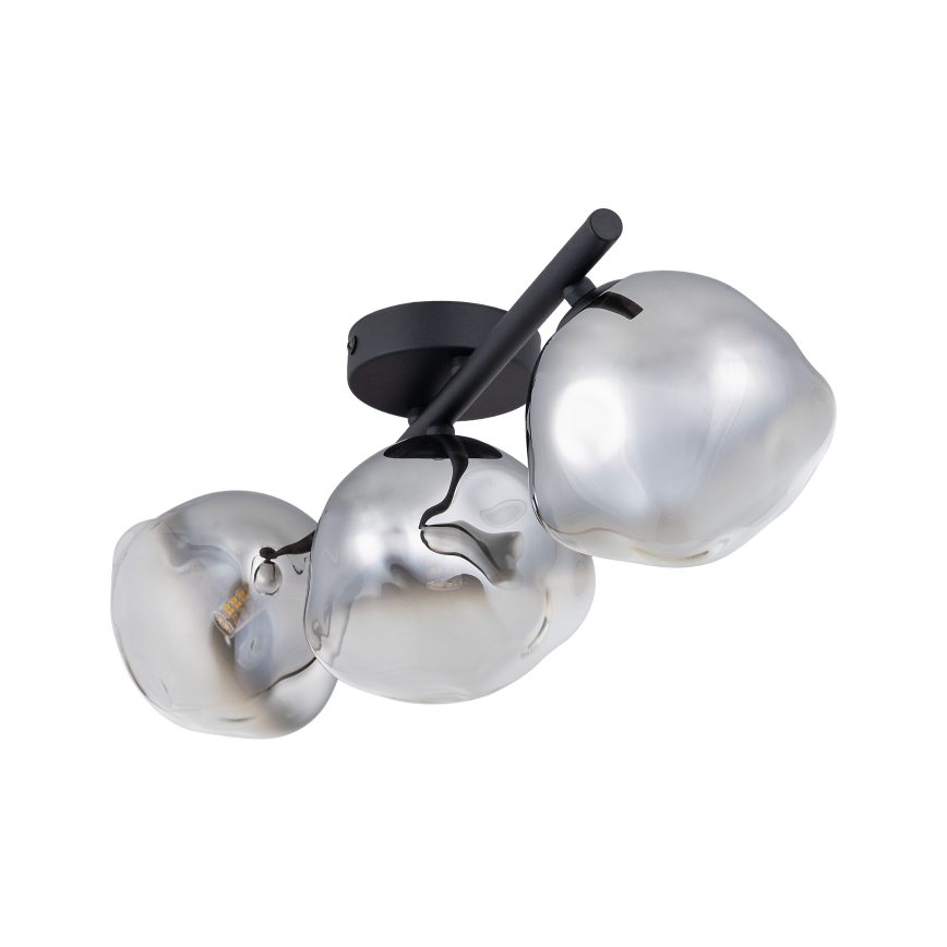 Brilagi - VULCANO flush-mounted chandelier 3xG9/8W/230V black/smoked black