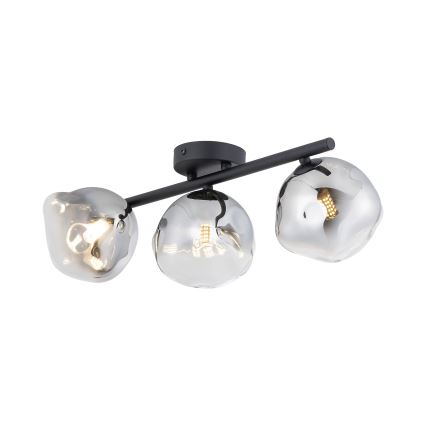 Brilagi - VULCANO flush-mounted chandelier 3xG9/8W/230V black/smoked black