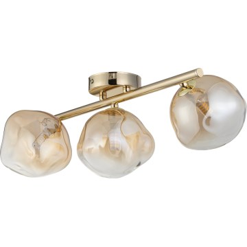 Brilagi - VULCANO Surface-Mounted Chandelier 3xG9/8W/230V, Gold/Smoked Beige