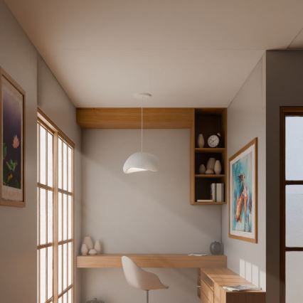 Brilagi - WABI SABI Cable-Hung Pendant Light 1x E27/40W/230V Ø 35 cm, White