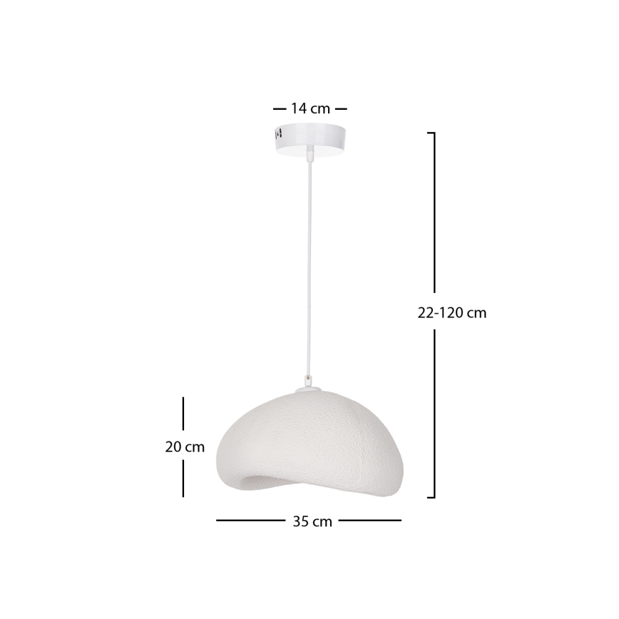 Brilagi - WABI SABI Cable-Hung Pendant Light 1x E27/40W/230V Ø 35 cm, White