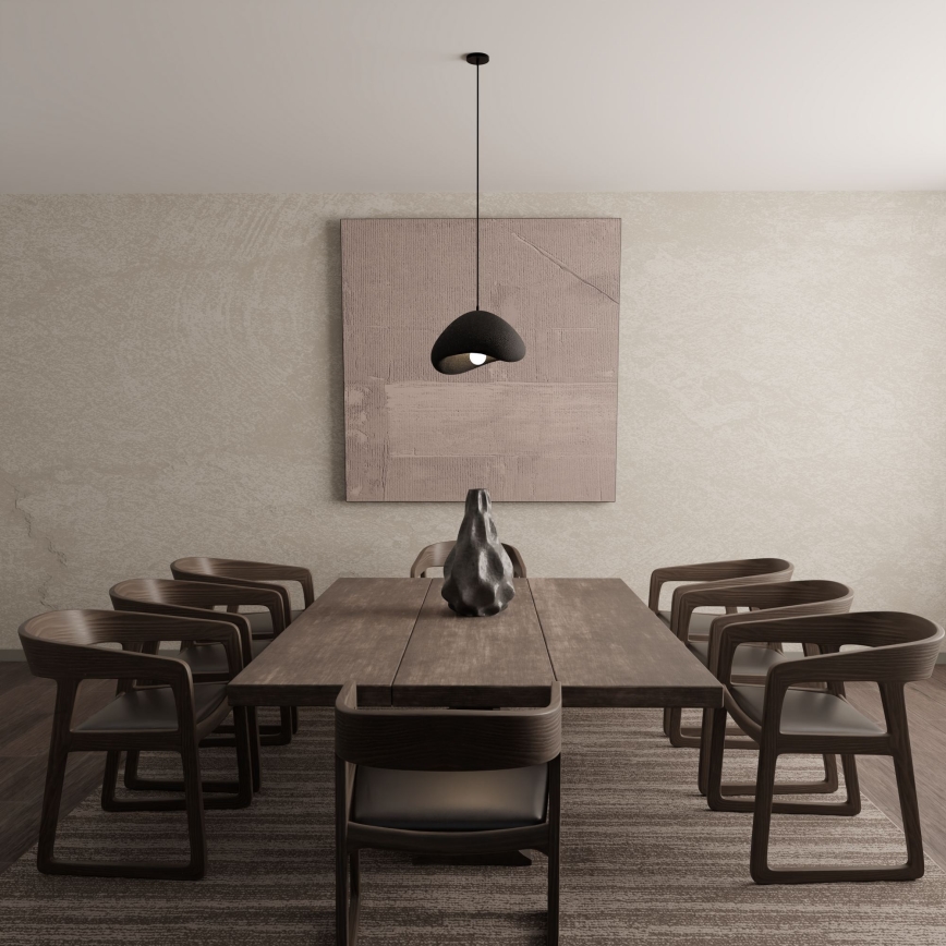 Brilagi - WABI SABI Cable-Hung Pendant Light 1xE27/40W/230V, Ø 33 cm, Black