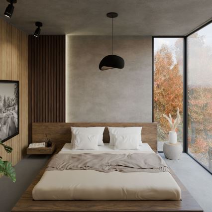 Brilagi - WABI SABI Cable-Hung Pendant Light 1xE27/40W/230V, Ø 35 cm, Black