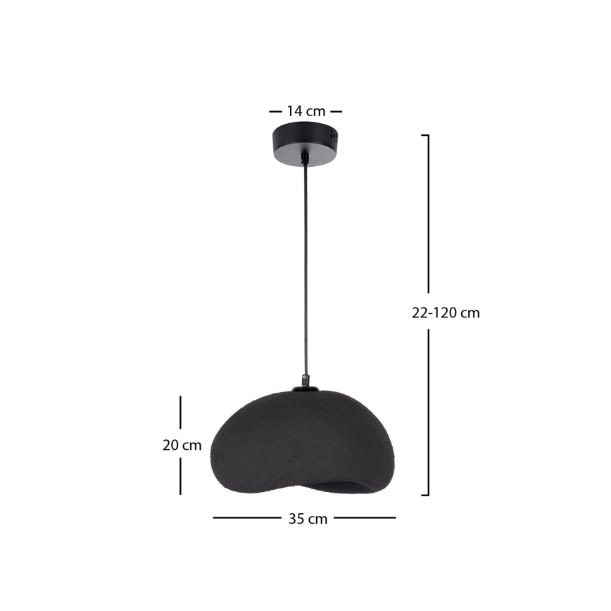 Brilagi - WABI SABI Cable-Hung Pendant Light 1xE27/40W/230V, Ø 35 cm, Black