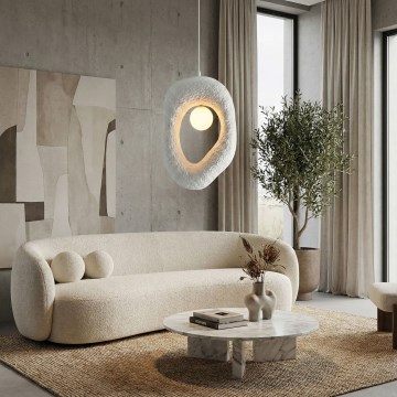 Brilagi - WABI SABI Cable-Hung Pendant Light 1xG9/8W/230V White