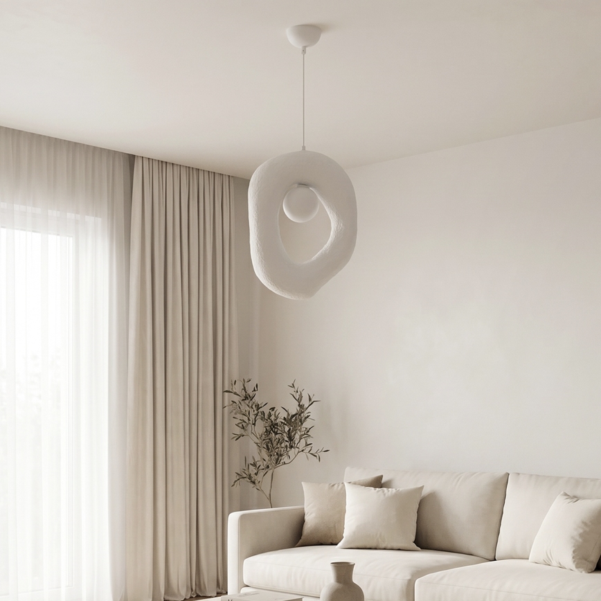 Brilagi - WABI SABI Cable-Hung Pendant Light 1xG9/8W/230V White