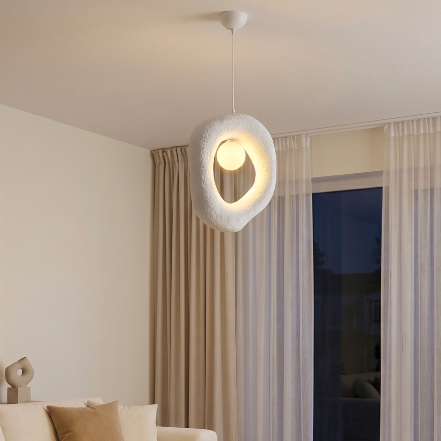 Brilagi - WABI SABI Cable-Hung Pendant Light 1xG9/8W/230V White