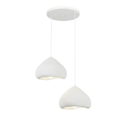 Brilagi - WABI SABI Cable-Hung Pendant Light, 2x E27/40W/230V, Ø 45 cm, White