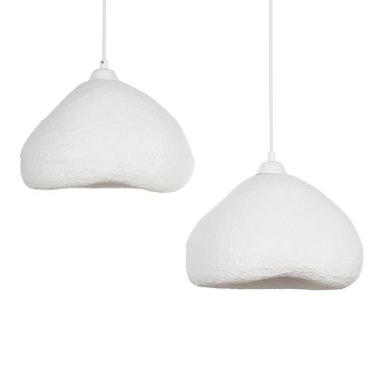 Brilagi - WABI SABI Cable-Hung Pendant Light, 2x E27/40W/230V, Ø 45 cm, White