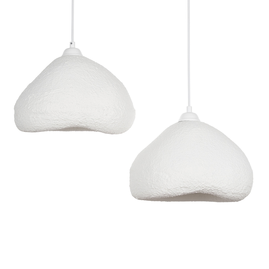 Brilagi - WABI SABI Cable-Hung Pendant Light, 2x E27/40W/230V, Ø 45 cm, White