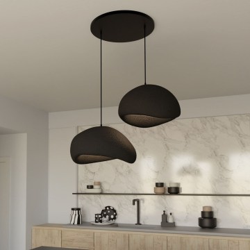 Brilagi - WABI SABI cable-hung pendant light, 2xE27/40W/230V, Ø 60 cm, black