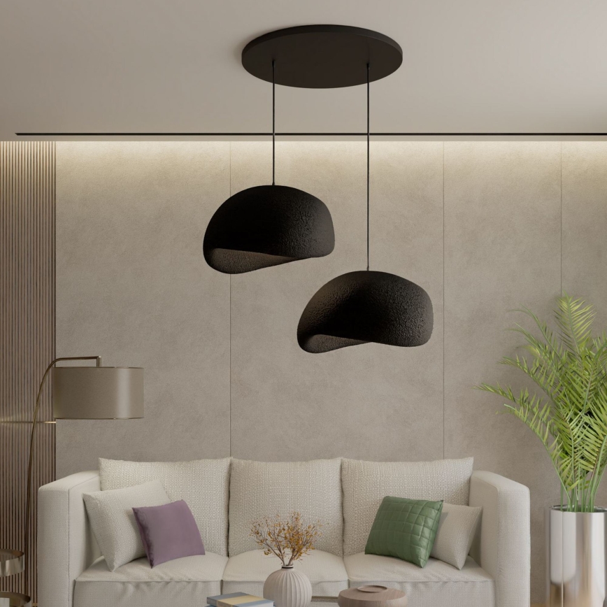 Brilagi - WABI SABI cable-hung pendant light, 2xE27/40W/230V, Ø 60 cm, black