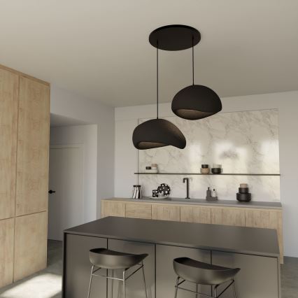Brilagi - WABI SABI cable-hung pendant light, 2xE27/40W/230V, Ø 60 cm, black