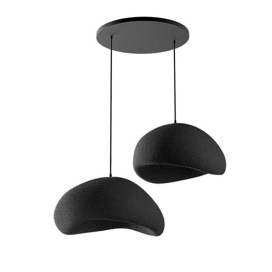 Brilagi - WABI SABI cable-hung pendant light, 2xE27/40W/230V, Ø 60 cm, black