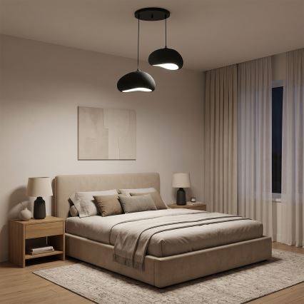 Brilagi - WABI SABI cable-hung pendant light, 2xE27/40W/230V, Ø 60 cm, black