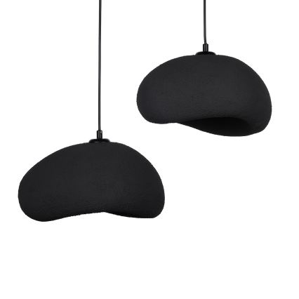 Brilagi - WABI SABI cable-hung pendant light, 2xE27/40W/230V, Ø 60 cm, black