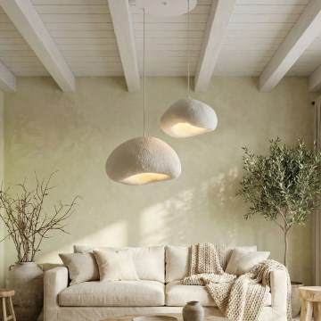 Brilagi - WABI SABI Cable-Hung Pendant Light 2xE27/40W/230V Ø 70 cm White