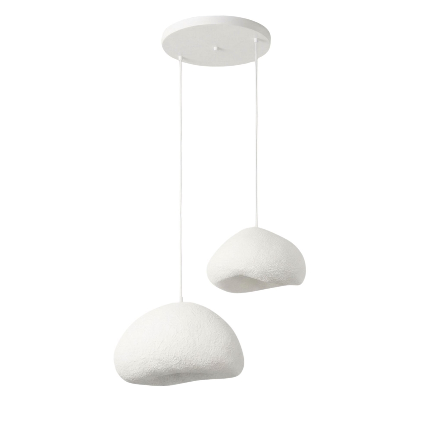 Brilagi - WABI SABI Cable-Hung Pendant Light 2xE27/40W/230V Ø 70 cm White