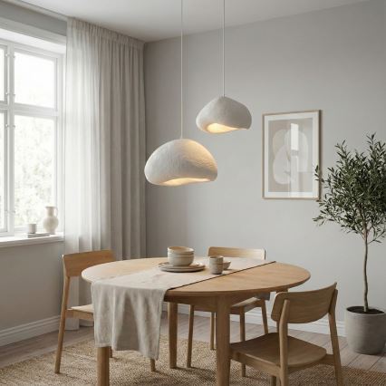 Brilagi - WABI SABI Cable-Hung Pendant Light 2xE27/40W/230V Ø 70 cm White