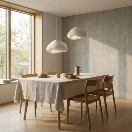 Brilagi - WABI SABI Cable-Hung Pendant Light 2xE27/40W/230V Ø 70 cm White