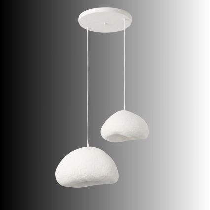 Brilagi - WABI SABI Cable-Hung Pendant Light 2xE27/40W/230V Ø 70 cm White