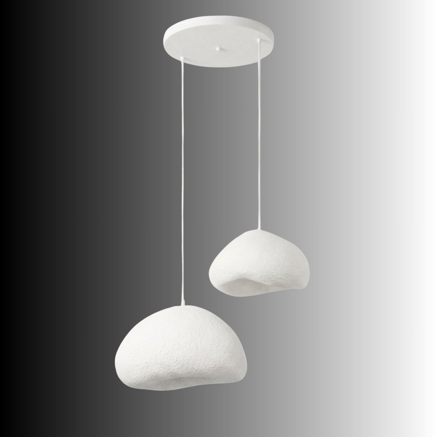 Brilagi - WABI SABI Cable-Hung Pendant Light 2xE27/40W/230V Ø 70 cm White