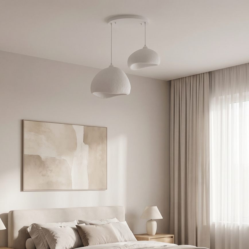 Brilagi - WABI SABI Cable-Hung Pendant Light 2xE27/40W/230V Ø 70 cm White