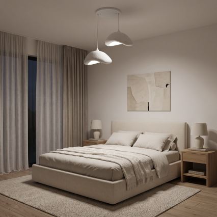Brilagi - WABI SABI cable-hung pendant light 2xE27/40W/230V Ø 74 cm white