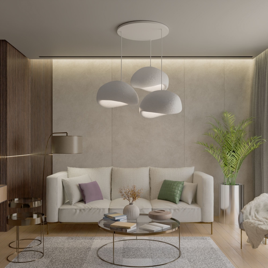 Brilagi - WABI SABI Cable-Hung Pendant Light 3xE27/40W/230V White