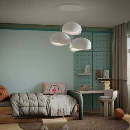 Brilagi - WABI SABI Cable-Hung Pendant Light 3xE27/40W/230V White