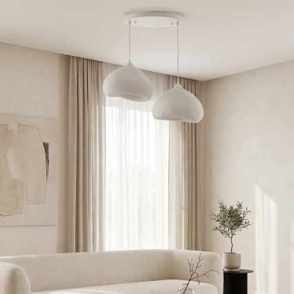 Brilagi - WABI SABI cable pendant 2x E27/40W/230V, dia. 45 cm, white
