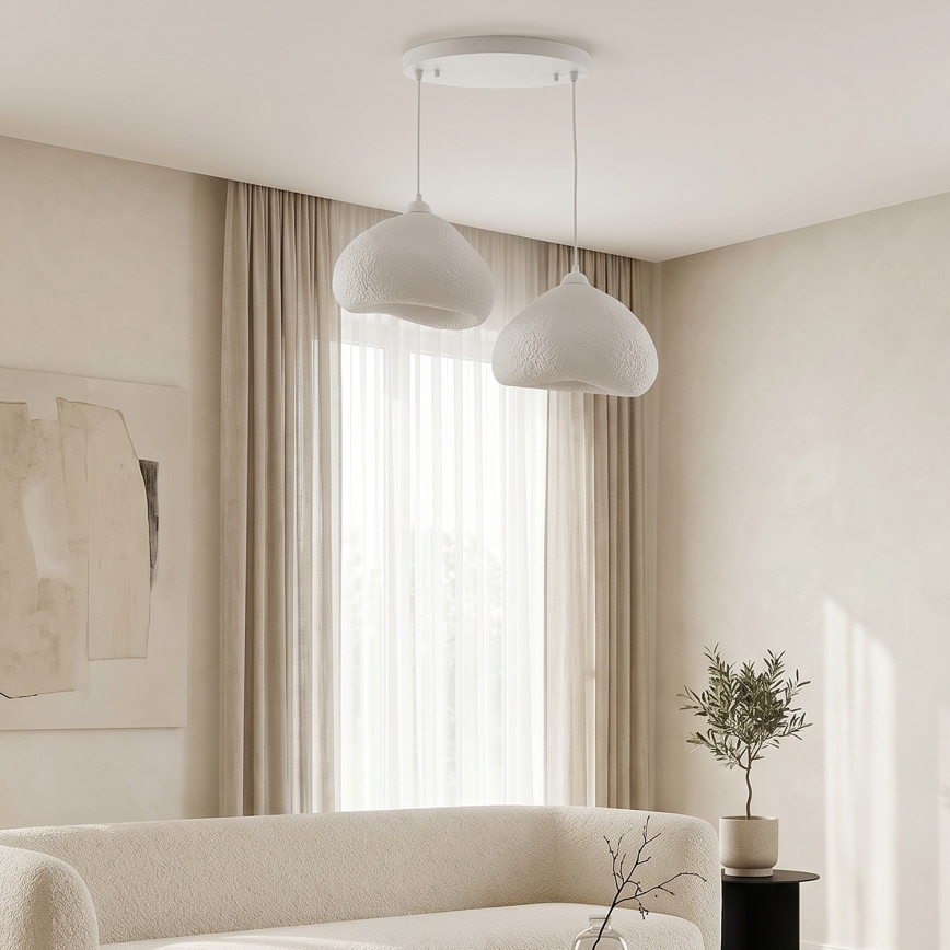 Brilagi - WABI SABI cable pendant 2x E27/40W/230V, dia. 45 cm, white