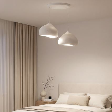 Brilagi - WABI SABI cable pendant 2x E27/40W/230V, dia. 45 cm, white