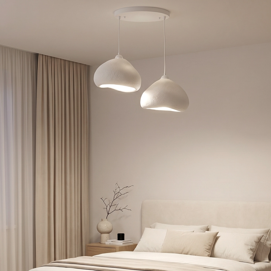 Brilagi - WABI SABI cable pendant 2x E27/40W/230V, dia. 45 cm, white
