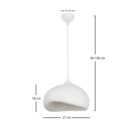 Brilagi - WABI SABI Cable Pendant Lamp 1xE27/40W/230V Ø 32 cm, White