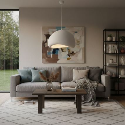 Brilagi - WABI SABI Cable Pendant Lamp 1xE27/40W/230V Ø 50 cm White